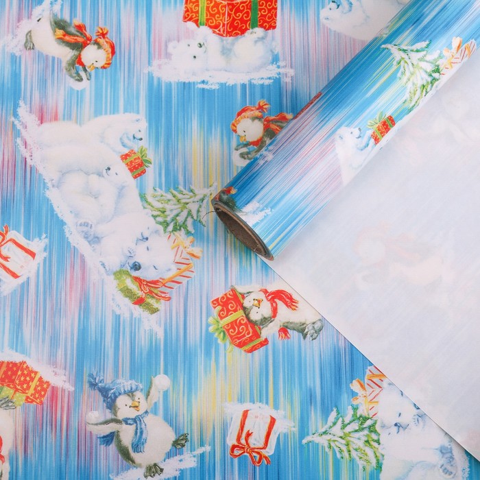 Бумага для декорирования, "Северное сияние", 0,7 х 10 м