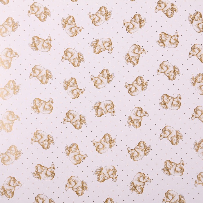 Бумага для декорирования, "Спящий ангел", белая, 0,7 х 10 м