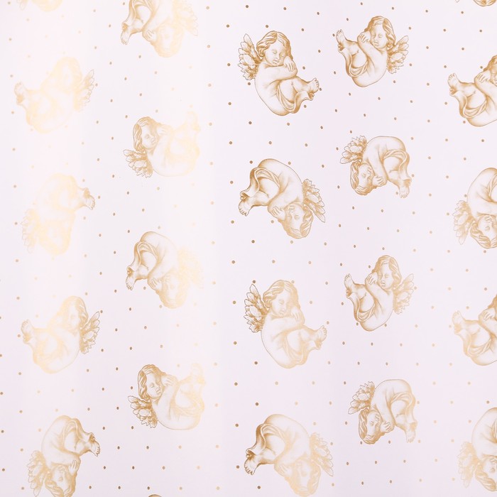 Бумага для декорирования, "Спящий ангел", белая, 0,7 х 10 м