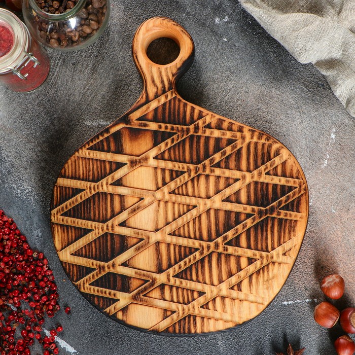 Доска авторская для подачи №8, массив ясеня, 25х20 см