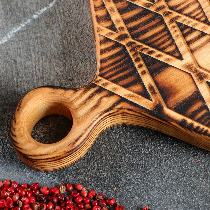 Доска авторская для подачи №8, массив ясеня, 25х20 см