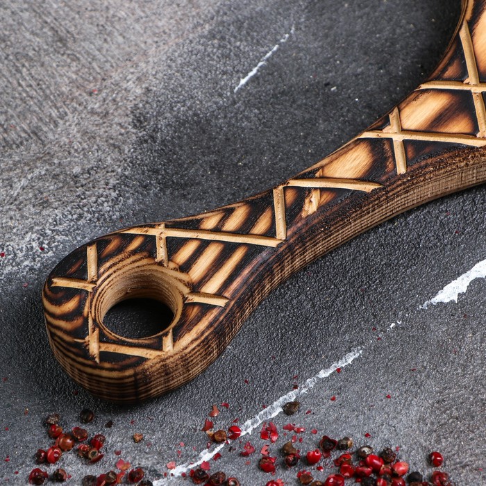 Доска авторская для подачи и нарезки №10, массив ясеня, 40х15 см