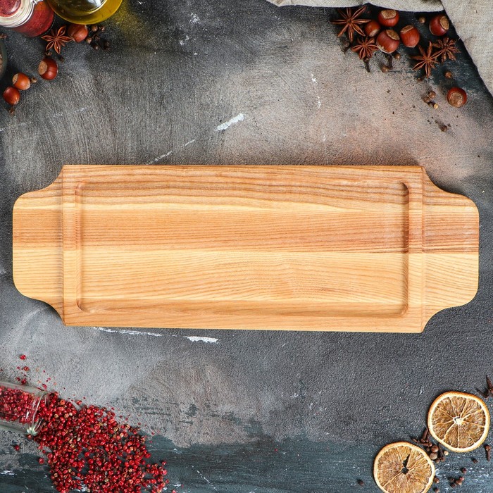 Блюдо для подачи закусок "Бир", массив ясеня, 45х16