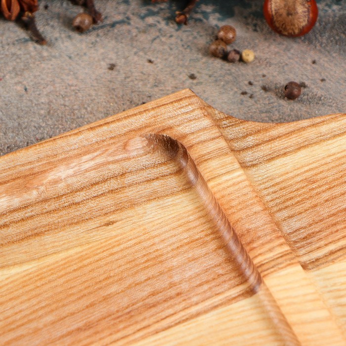 Блюдо для подачи закусок "Бир", массив ясеня, 45х16