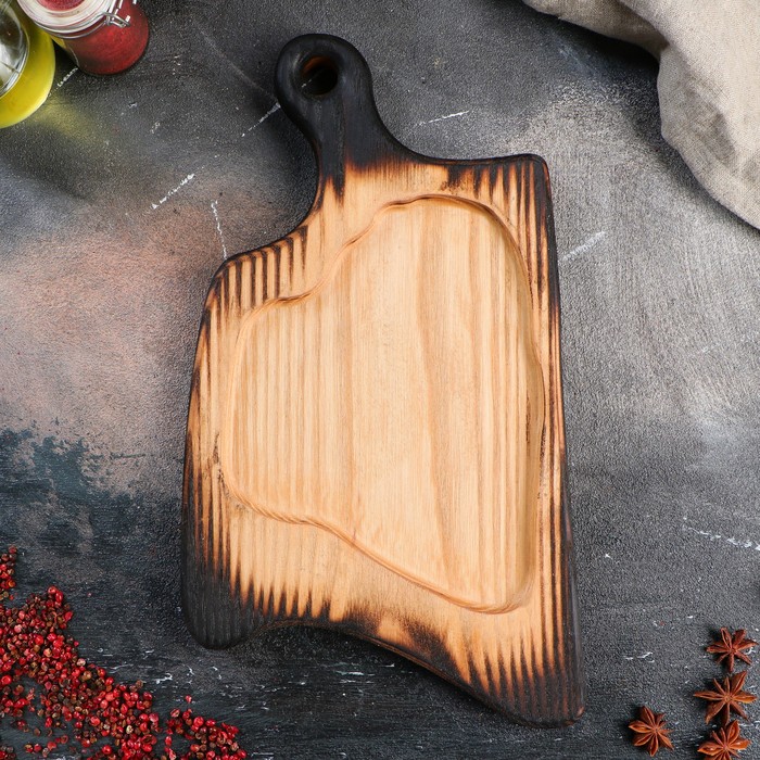 Доска для подачи "Рибай", массив ясеня, 35х20 см