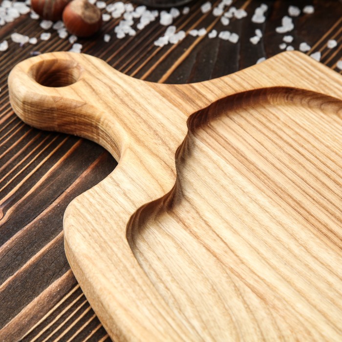 Доска для подачи "Рибай", массив ясеня, 35х20 см