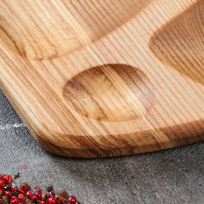 Доска для подачи "Менажная", массив ясеня, 35х20 см
