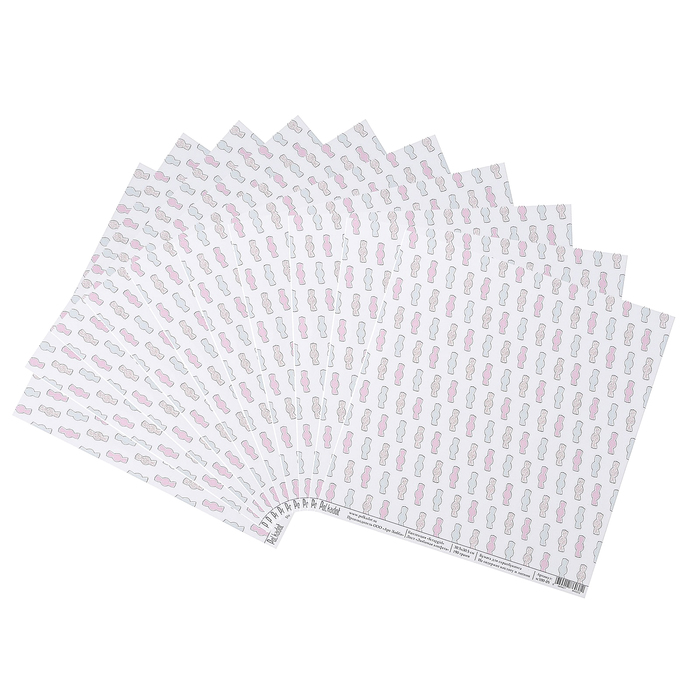 Бумага для скрапбукинга "Любимая конфета "Scrapgirl" 30.5х30.5 см, 190 гр/м2