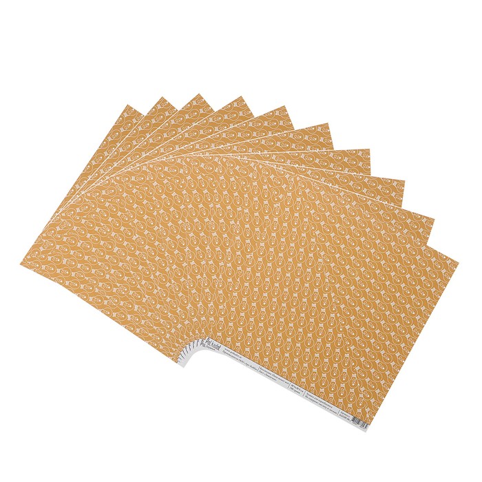 Бумага для скрапбукинга "Лампочки "Папа может всё" 30.5х30.5 см, 190 гр/м2