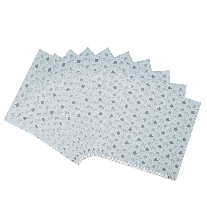 Бумага для скрапбукинга "Письмо "Scrapgirl" 30.5х30.5 см, 190 гр/м2