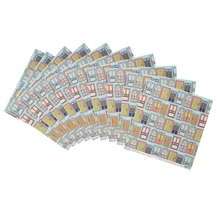 Бумага для скрапбукинга "Двери "На чемоданах" 30.5х30.5 см, 190 гр/м2