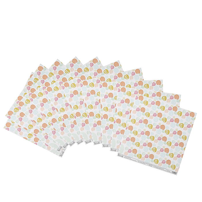 Бумага для скрапбукинга "Калейдоскоп "Мятное лето" 30.5х30.5 см, 190 гр/м2