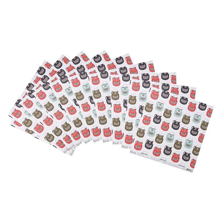 Бумага для скрапбукинга "Я записываю! "На чемоданах" 30.5х30.5 см, 190 гр/м2