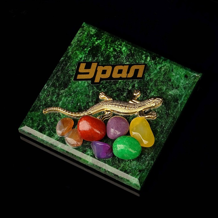 Магнит "Зелёный", с камнем, микс