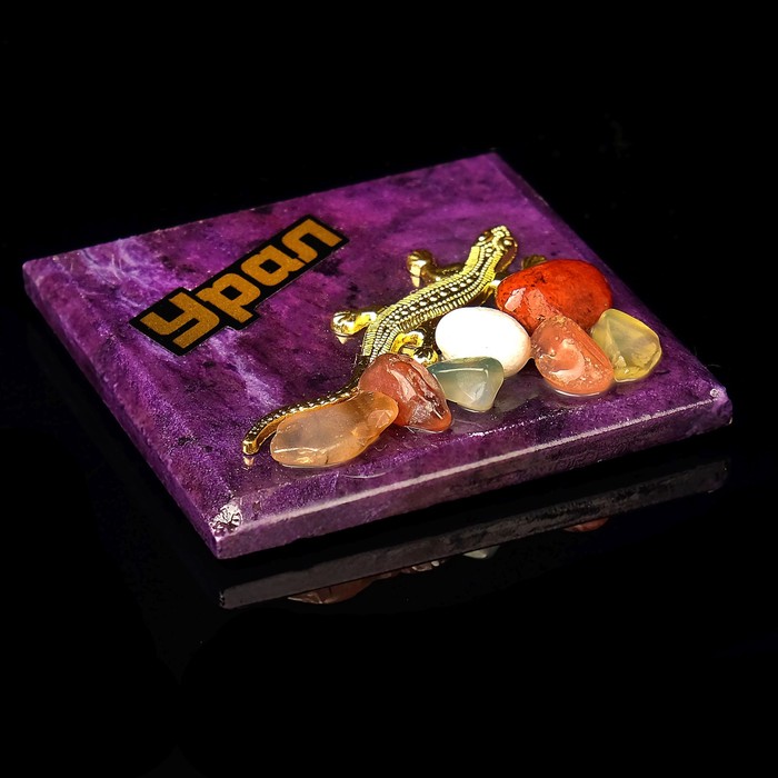 Магнит "Фиолетовый", с камнем, микс