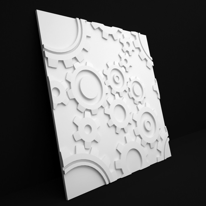 Гипсовая 3D панель Mehanik 700х700