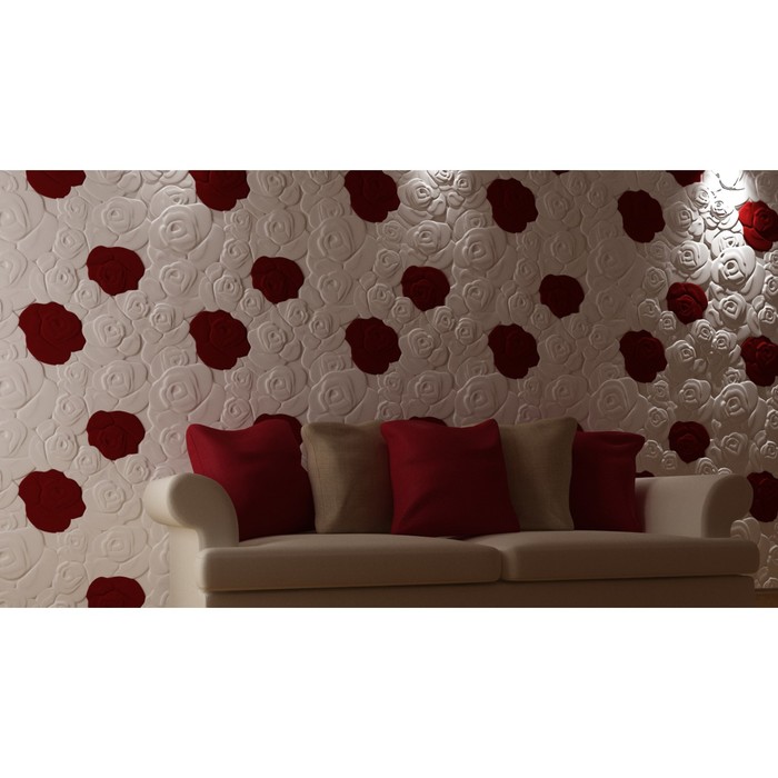 Гипсовая 3D панель Flower 700х700