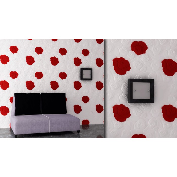 Гипсовая 3D панель Flower 700х700