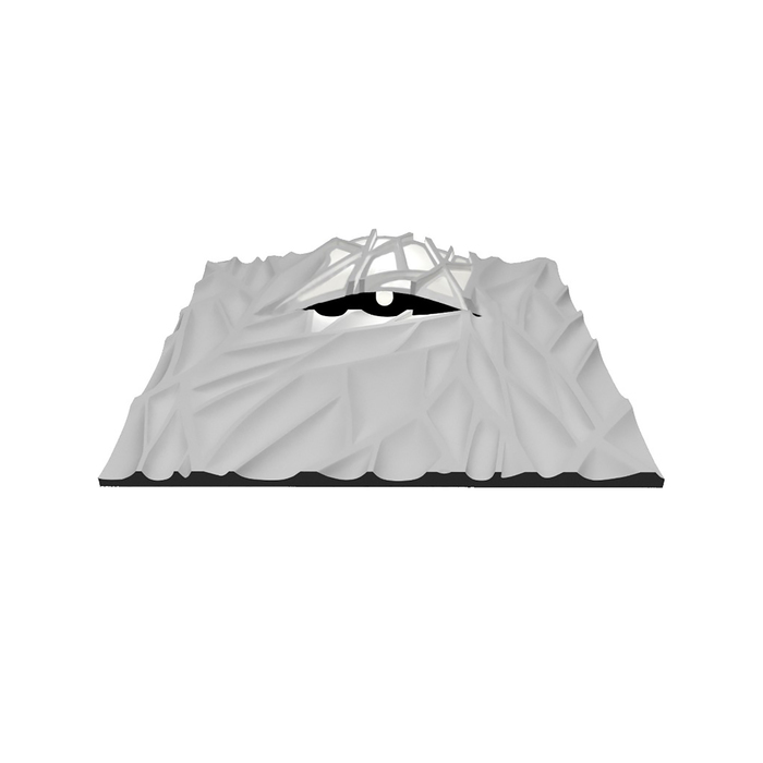 Гипсовая 3D панель со светильником Forest-Bra 700х700