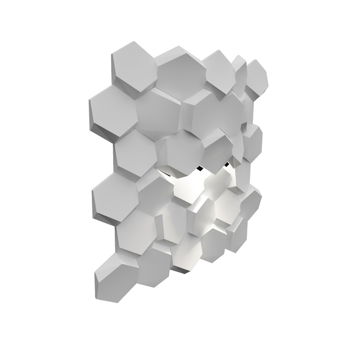 Гипсовая 3D панель со светильником Intens-Bra 700х700