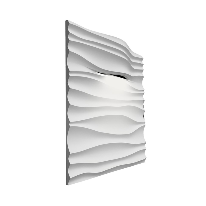 Гипсовая 3D панель со светильником Line-Bra 700х700