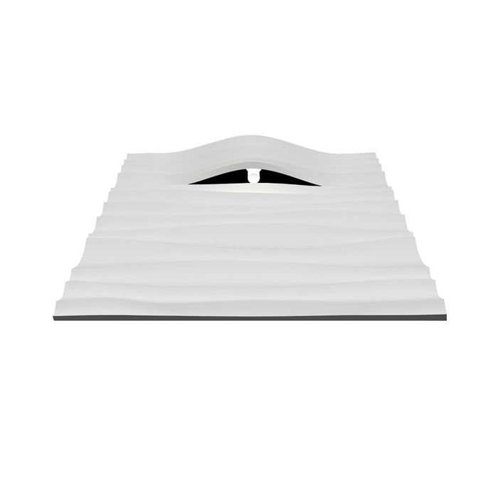 Гипсовая 3D панель со светильником Line-Bra 700х700