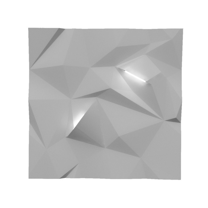 Гипсовая 3D панель со светильником Frost-light 700х700