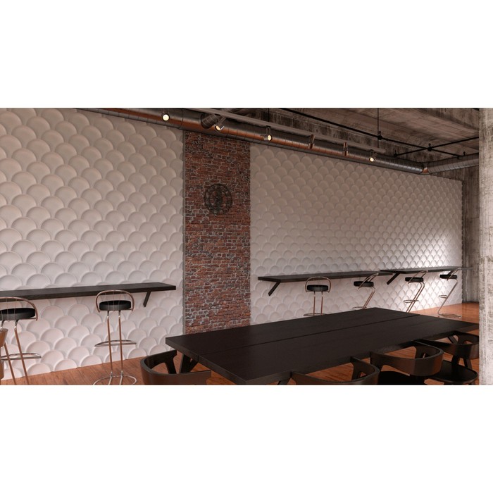 Мозаичная 3D панель Fish 350х350