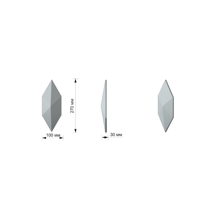 Мозаичная 3D панель Crystal 100х270