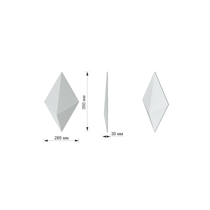 Мозаичная 3D панель Star 350х285