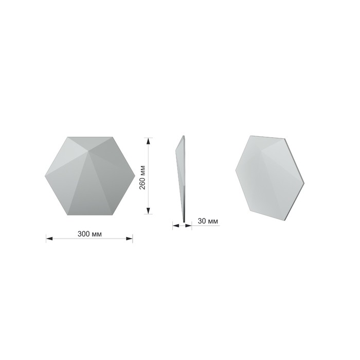 Мозаичная 3D панель Honey №3 200х230