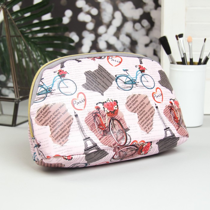 Косметичка дорожная, отдел на молнии, цвет розовый