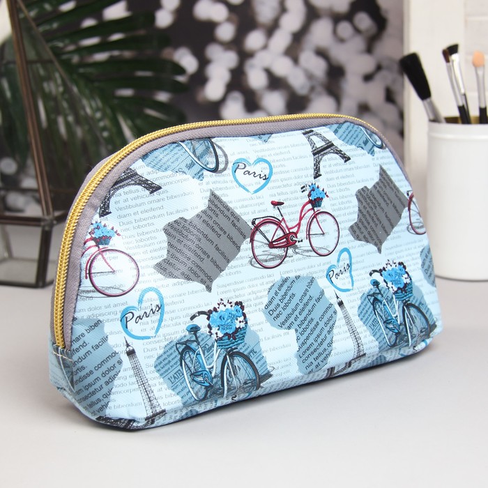 Косметичка дорожная, отдел на молнии, цвет голубой