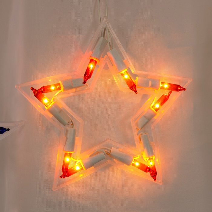 БАХРОМА, Ш:2,3м,В:0,25,"Звезда и фонарь" 12 фигур Н.Б. 120 ламп,к.8р,МУЛЬТИ