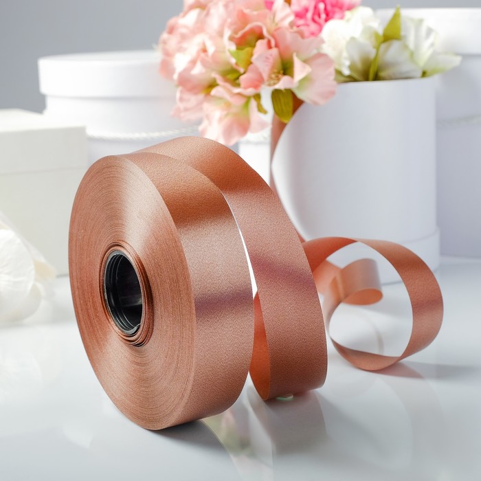 Лента декоративная &quot;Сенсация&quot;, коричневая, 30 мм х 100 м