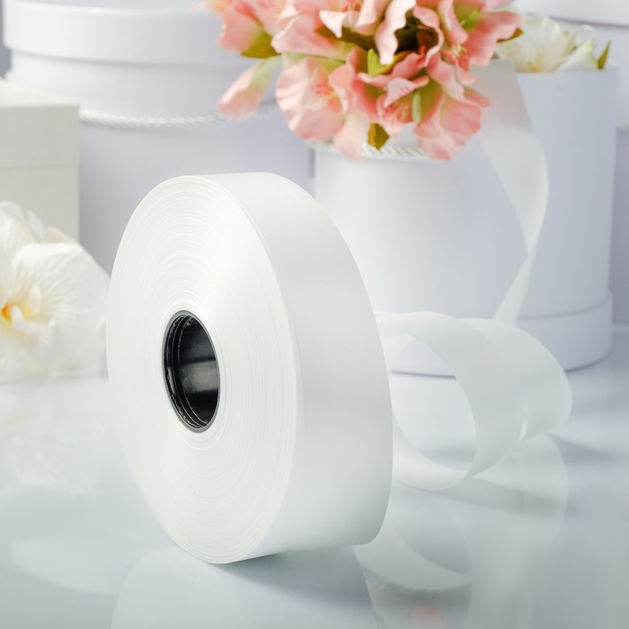 Лента декоративная &quot;Сенсация&quot;, призрачно-белый, 30 мм х 100 м