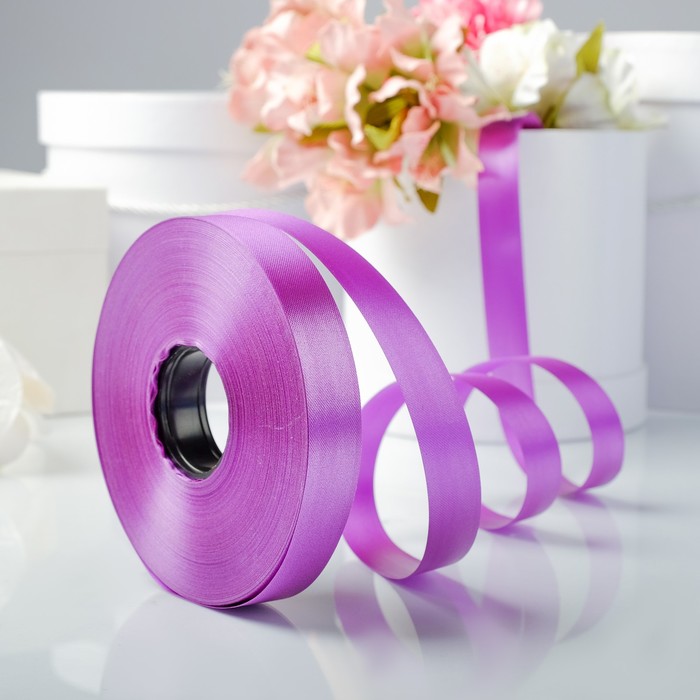 Лента декоративная "Сенсация", сливовая, 19 мм х 100 м