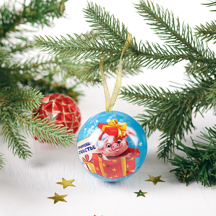 Чай в жестяном шаре 20 гр. "С новым годом" с лимоном и мятой СГ