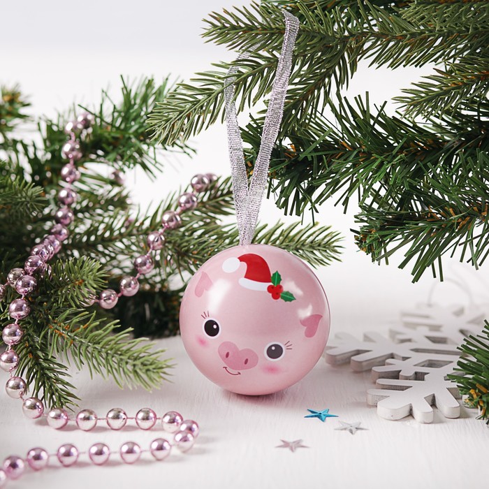 Чай в жестяном шаре 20 гр. "Волшебная свинка счастья" с лимоном и мятой СГ