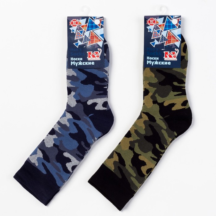 Носки мужские махровые, цвет МИКС, р-р 27