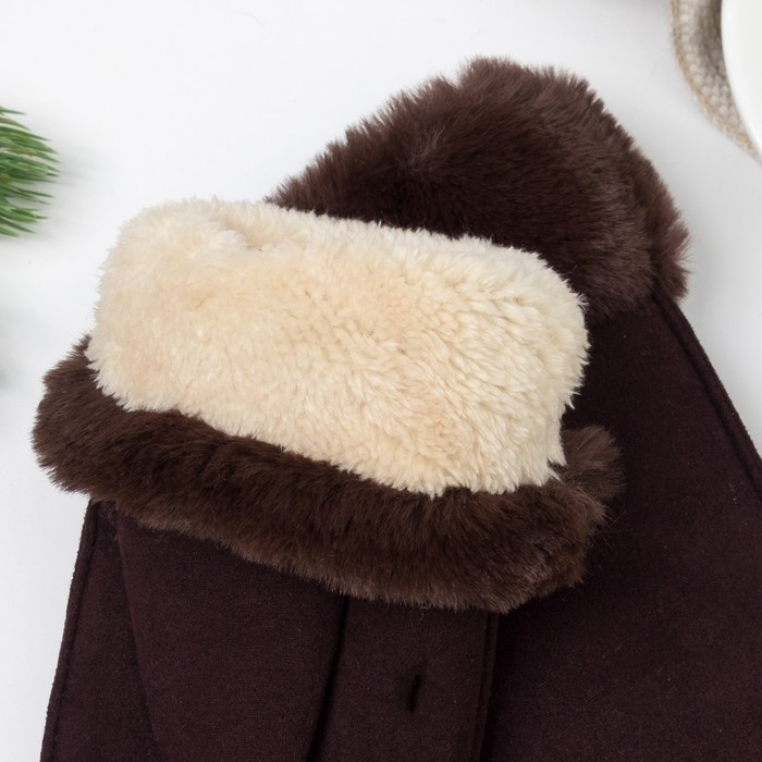 Варежки женские вж630 цвет коричневый, р-р 18-20