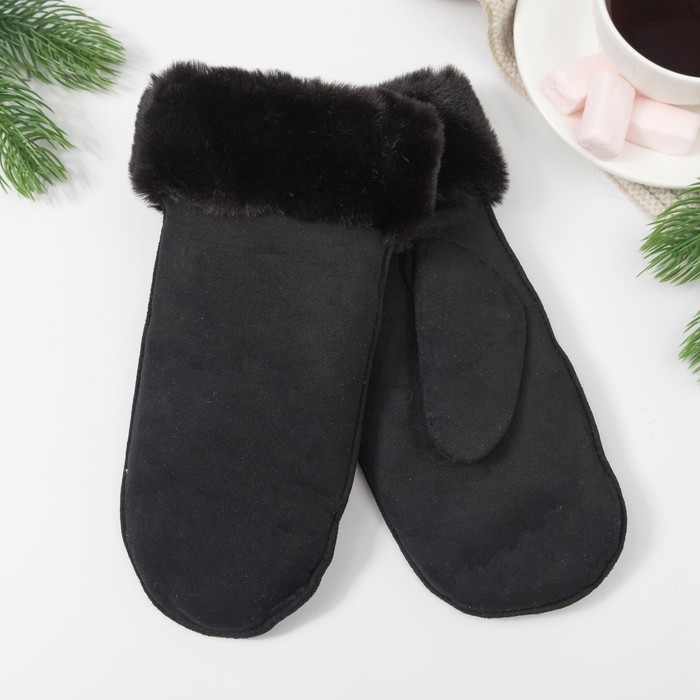 Варежки женские вж630 цвет чёрный, р-р 18-20