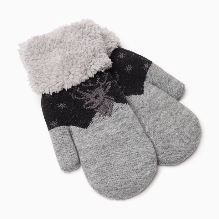 Варежки женские ВЖ631 цвет серый, р-р 18-20