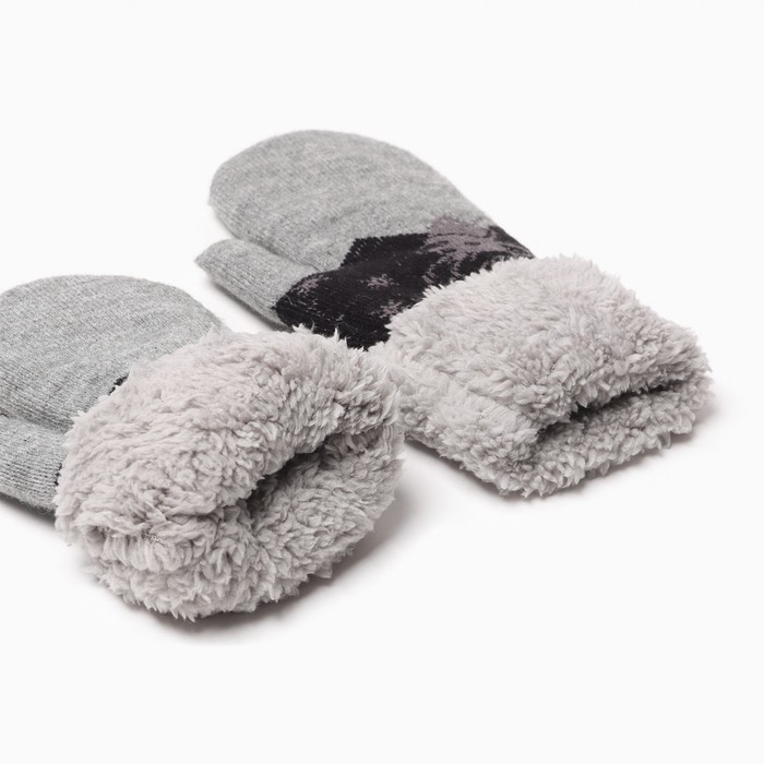 Варежки женские ВЖ631 цвет серый, р-р 18-20