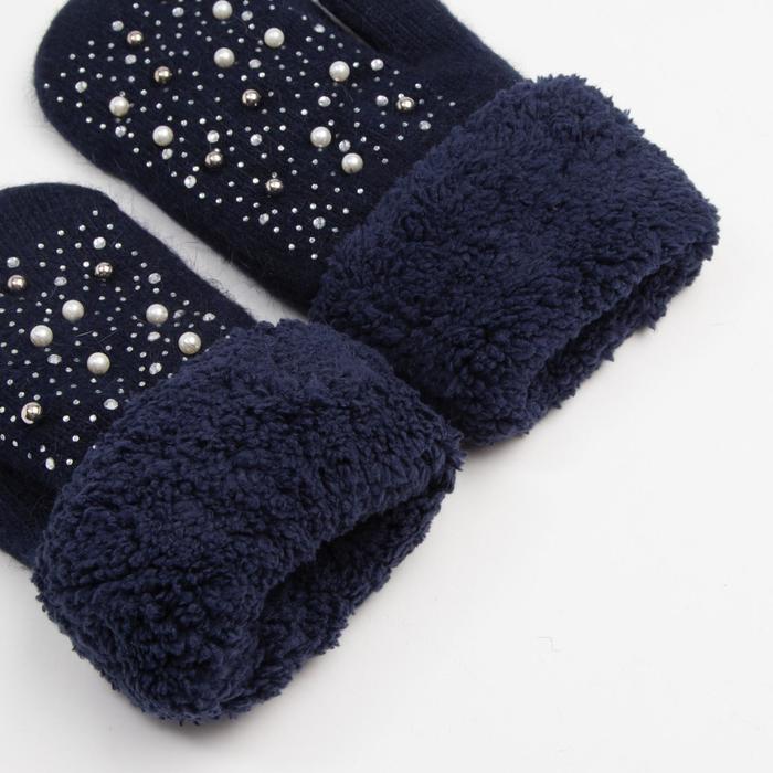 Варежки женские ВЖ634 цвет пудровый, р-р 18-20