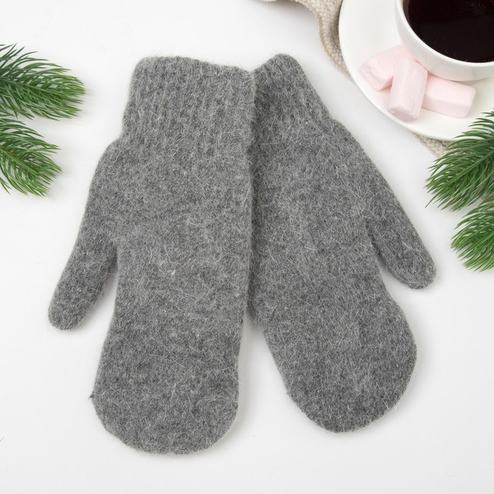 Варежки женские ВЖ639 цвет серый, р-р 18-20