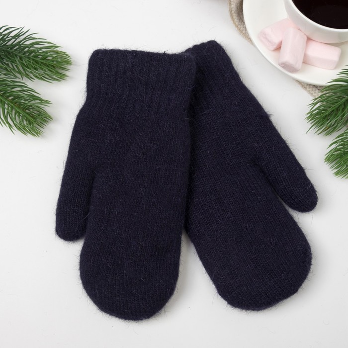 Варежки женские ВЖ639 цвет синий, р-р 18-20