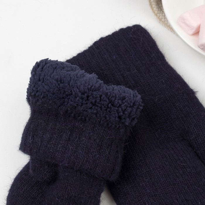 Варежки женские ВЖ639 цвет синий, р-р 18-20