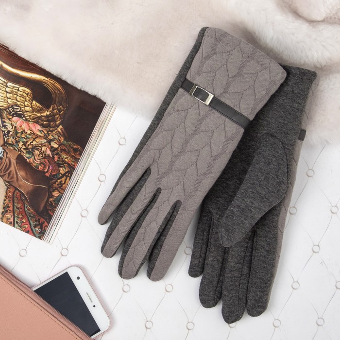 Перчатки женские пжб3878 цвет серый, р-р 18-20