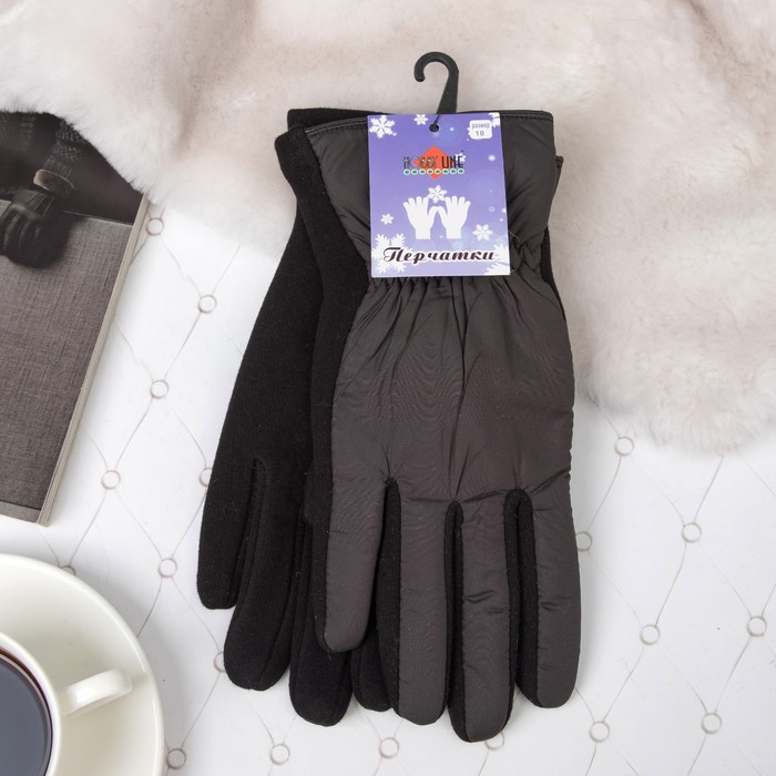 Перчатки мужские пмб3908 цвет чёрный, р-р 26-30